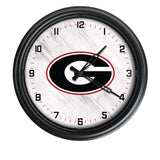 Georgia Block G Logo LED Clock | LED Outdoor Clock