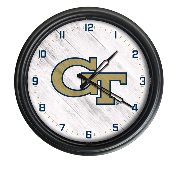 Georgia Tech Yellow Jackets Logo LED Clock | LED Outdoor Clock