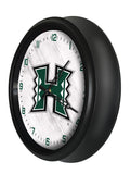 Hawaii Rainbow Warriors Logo LED Clock | LED Outdoor Clock