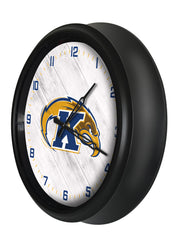 Kent State Golden Flashes Logo Indoor/Outdoor Logo LED Clock from Holland Bar Stool Co Home Sports Decor for gifts Side View