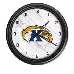 Kent State Golden Flashes Logo Indoor/Outdoor Logo LED Clock from Holland Bar Stool Co Home Sports Decor for gifts