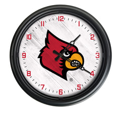 University of Louisville Cardinals Officially Licensed Logo Indoor - Outdoor LED Wall Clock 