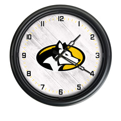 Michigan Tech University Huskies Logo Indoor/Outdoor Logo LED Clock from Holland Bar Stool Co Home Sports Decor for gifts