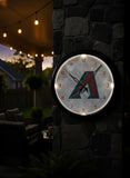Arizona Diamondbacks Logo LED Clock | MLB LED Outdoor Clock
