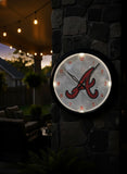 Atlanta Braves Logo LED Clock | MLB LED Outdoor Clock
