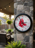 Boston Red Sox Logo LED Clock | MLB LED Outdoor Clock
