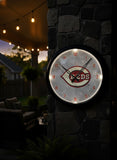 Cincinnati Reds Logo LED Clock | MLB LED Outdoor Clock