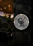 Colorado Rockies Logo LED Clock | MLB LED Outdoor Clock