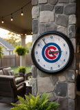 Chicago Cubs Logo LED Clock | MLB LED Outdoor Clock
