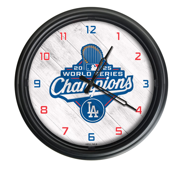 Los Angeles Dodgers 2025 World Series Champions Logo LED Clock | LED Outdoor Clock