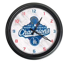 Los Angeles Dodgers 2025 World Series Champions Logo LED Clock | LED Outdoor Clock