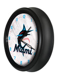 Miami Marlins Logo LED Clock | MLB LED Outdoor Clock