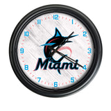 Miami Marlins Logo LED Clock | MLB LED Outdoor Clock