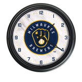 Milwaukee Brewers Logo LED Clock | MLB LED Outdoor Clock