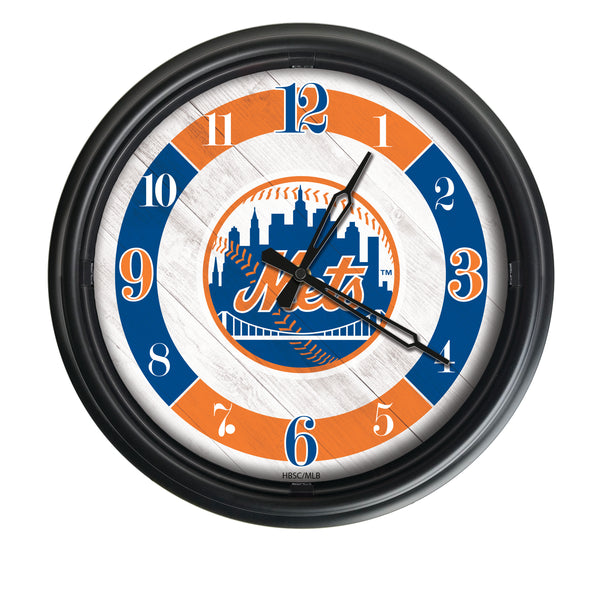 New York Mets Logo LED Clock | MLB LED Outdoor Clock