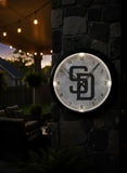 San Diego Padres Logo LED Clock | MLB LED Outdoor Clock