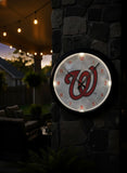 Washington Nationals Logo LED Clock | MLB LED Outdoor Clock