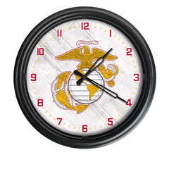 Traditional Red and Yellow US Marine Corps Logo LED Clock | LED Outdoor Clock