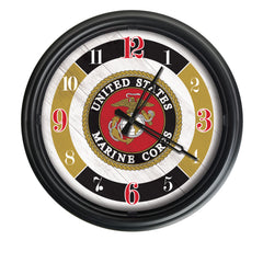 United States Marine Corps Officially Licensed Logo Indoor - Outdoor LED Wall Clock