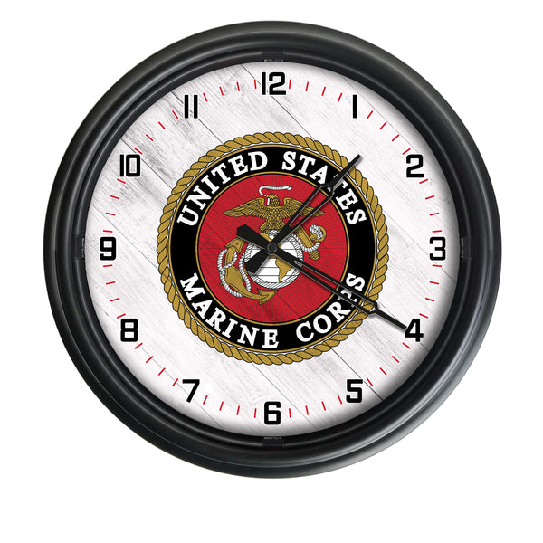 US Marine Corps Logo LED Clock | LED Outdoor Clock