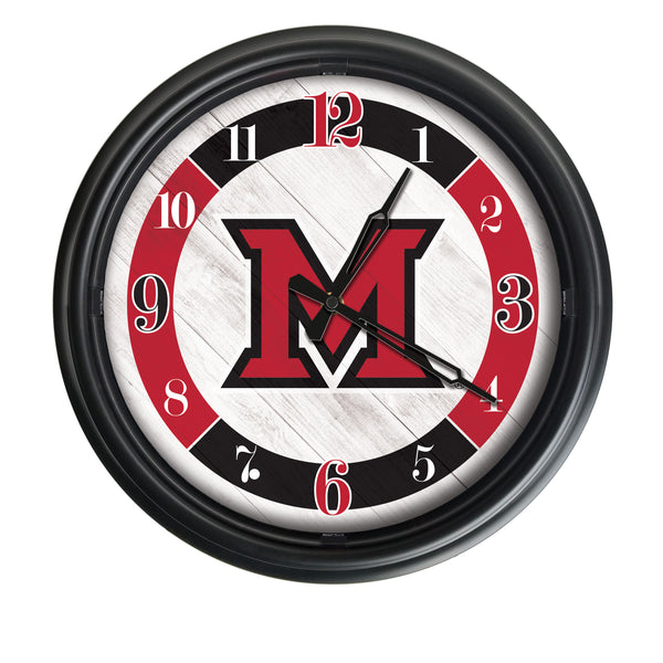 Miami of Ohio RedHawks Logo LED Clock | LED Outdoor Clock