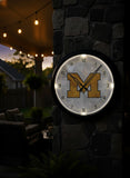 Michigan Wolverines Logo LED Clock | LED Outdoor Clock