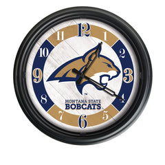 Montana State Bobcats Officially Licensed Logo Indoor - Outdoor LED Wall Clock