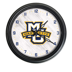 Marquette University Golden Eagles Logo Indoor/Outdoor Logo LED Clock from Holland Bar Stool Co Home Sports Decor for gifts