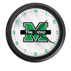 Marshall Thundering Herd Logo Indoor/Outdoor Logo LED Clock from Holland Bar Stool Co Home Sports Decor for gifts