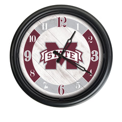 Mississippi State University Bulldogs Officially Licensed Logo Indoor - Outdoor LED Wall Clock