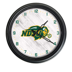 North Dakota State University Bison Officially Licensed Logo Indoor - Outdoor LED Wall Clock