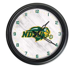 North Dakota State Bison Logo Indoor/Outdoor Logo LED Clock from Holland Bar Stool Co Home Sports Decor for gifts