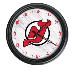 New Jersey Devils Logo LED Clock | LED Outdoor Clock