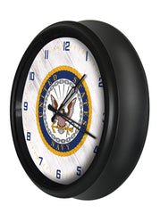 US Navy Logo LED Clock | LED Outdoor Clock