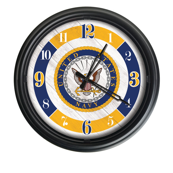 US Navy Logo LED Clock | LED Outdoor Clock