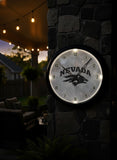 Nevada Wolf Pack Logo LED Clock | LED Outdoor Clock