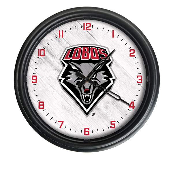 New Mexico Lobos Logo LED Clock | LED Outdoor Clock