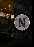 Northwestern Wildcats Logo LED Clock | LED Outdoor Clock