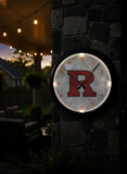 Rutgers Scarlet Knights Logo LED Clock | LED Outdoor Clock