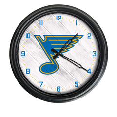 St Louis Blues Officially Licensed Logo Indoor - Outdoor LED Wall Clock