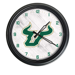 University of South Florida Bulls Logo Indoor/Outdoor Logo LED Clock from Holland Bar Stool Co Home Sports Decor for gifts