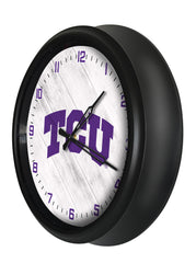 Texas Christian Horned Frogs Logo LED Clock | LED Outdoor Clock
