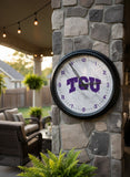 Texas Christian Horned Frogs Logo LED Clock | LED Outdoor Clock