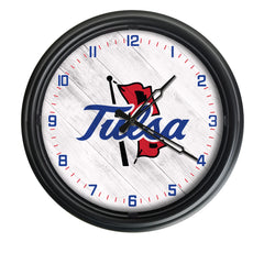 University of Tulsa Golden Hurricanes Officially Licensed Logo Indoor - Outdoor LED Wall Clock