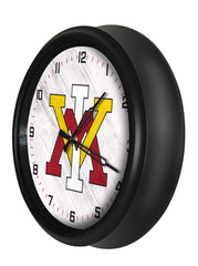 Virginia Military Institute Keydets Logo LED Outdoor Clock by Holland Bar Stool Company Home Sports Decor Gift Idea Side View