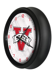 Valdosta State Blazers Logo LED Outdoor Clock by Holland Bar Stool Company Home Sports Decor Gift Idea Side View