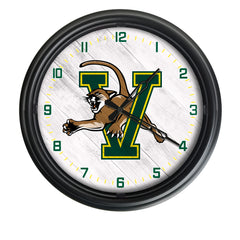 Vermont Catamounts Logo LED Outdoor Clock by Holland Bar Stool Company Home Sports Decor Gift Idea