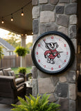 Wisconsin Badgers Bucky Logo LED Clock | LED Outdoor Clock