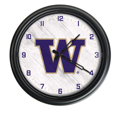 Washington Huskies Logo LED Outdoor Clock by Holland Bar Stool Company Home Sports Decor Gift Idea
