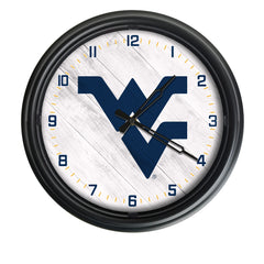 West Virginia University Mountaineers Officially Licensed Logo Indoor - Outdoor LED Wall Clock